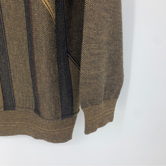 Aeffe mens small sweater pullover Italy Wool Blend Stripes Retro - Picture 9 of 13